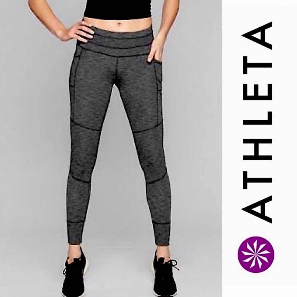 Athleta Excursion Tight Dark Gray Heather Small - image 1